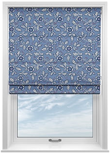 Land & Shore River, Blue Red - Roman Blind